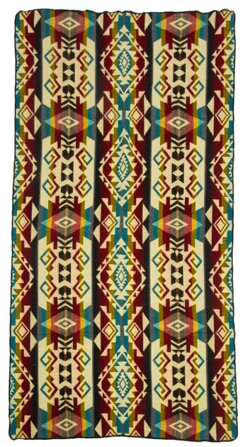 Mini | Couverture indigène en alpaga | Chimborazo Multicolore | 110 cm x 185 cm 2
