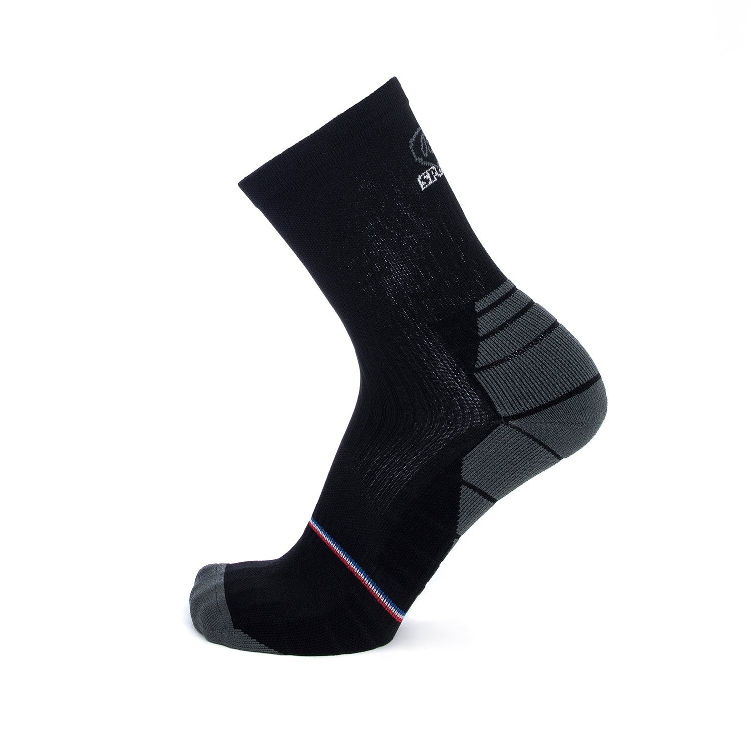 Chaussettes cyclisme - Broussaud Sport - noir-gris