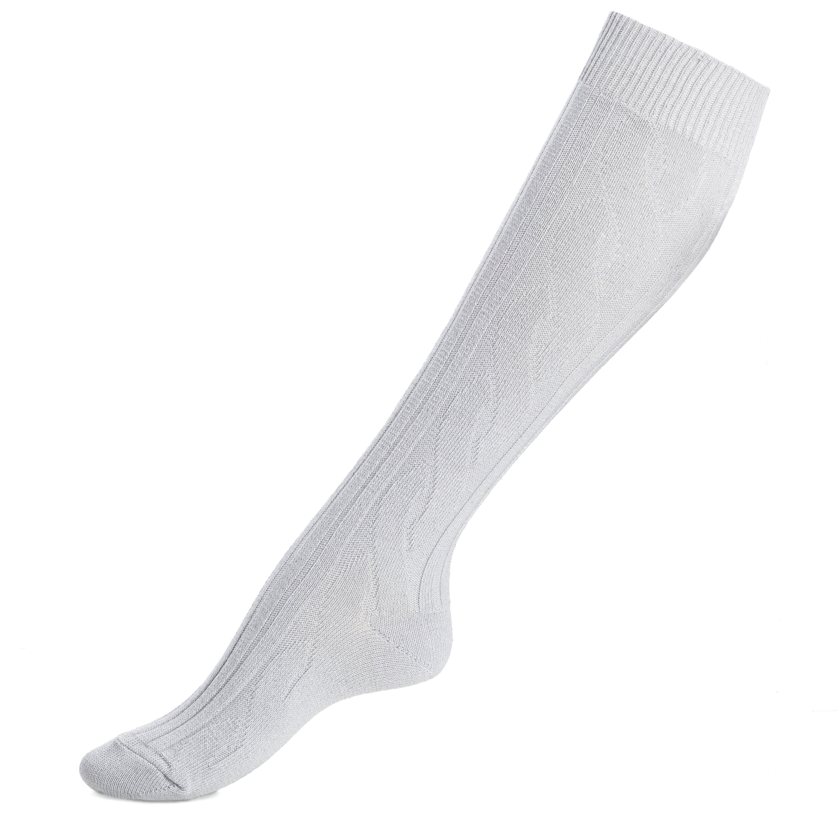 Les torsades - chaussettes femme - coton gris