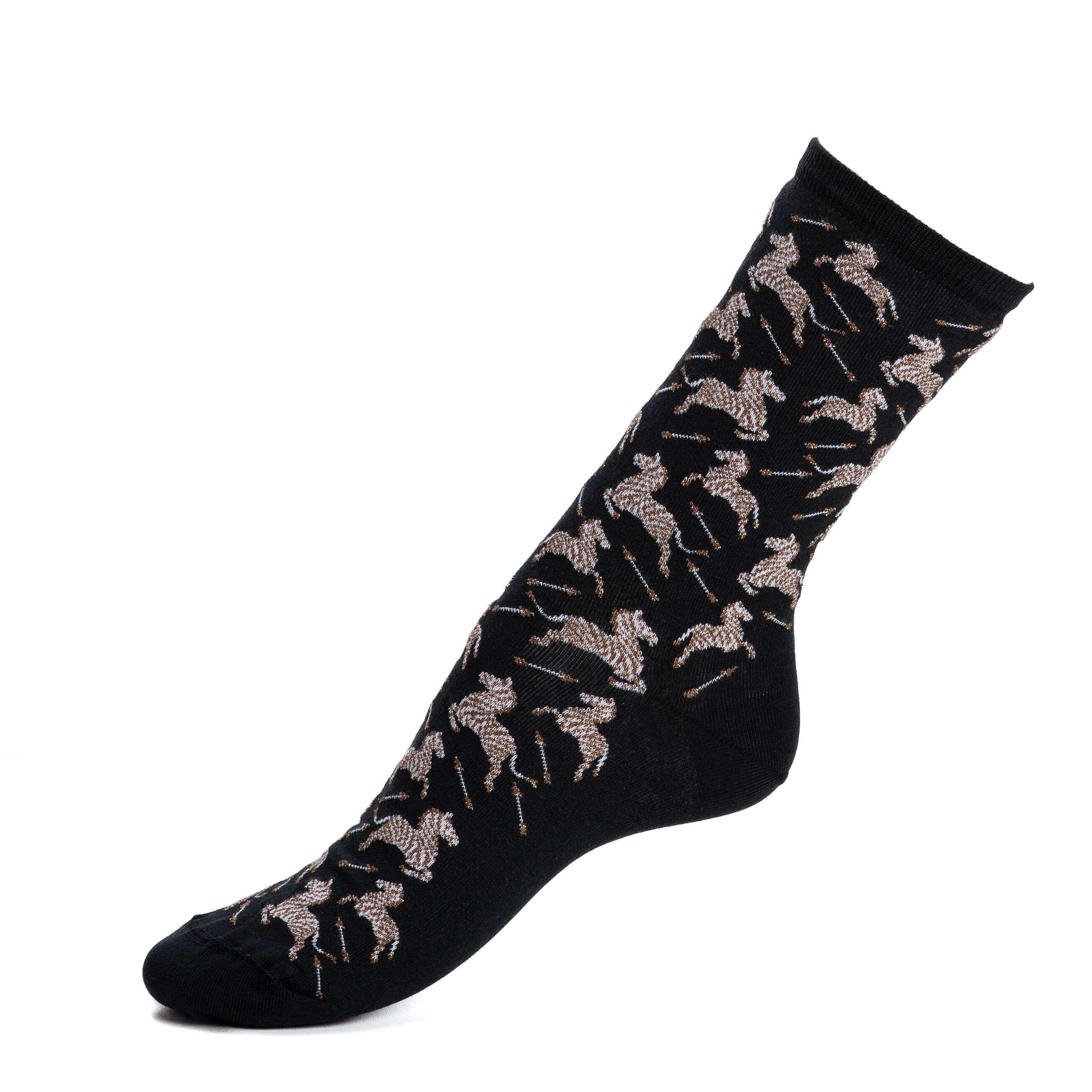 Zebre - calzini da donna - cotone nero