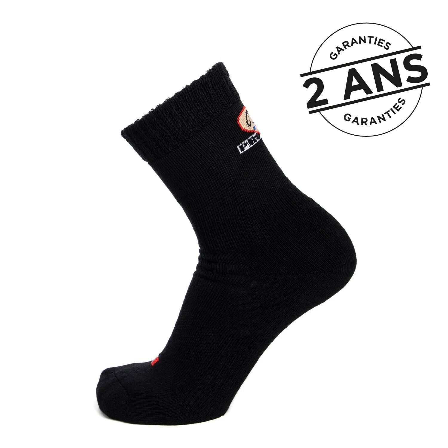 Chaussettes de sécurité Pro-Tek renforcées - coton noir