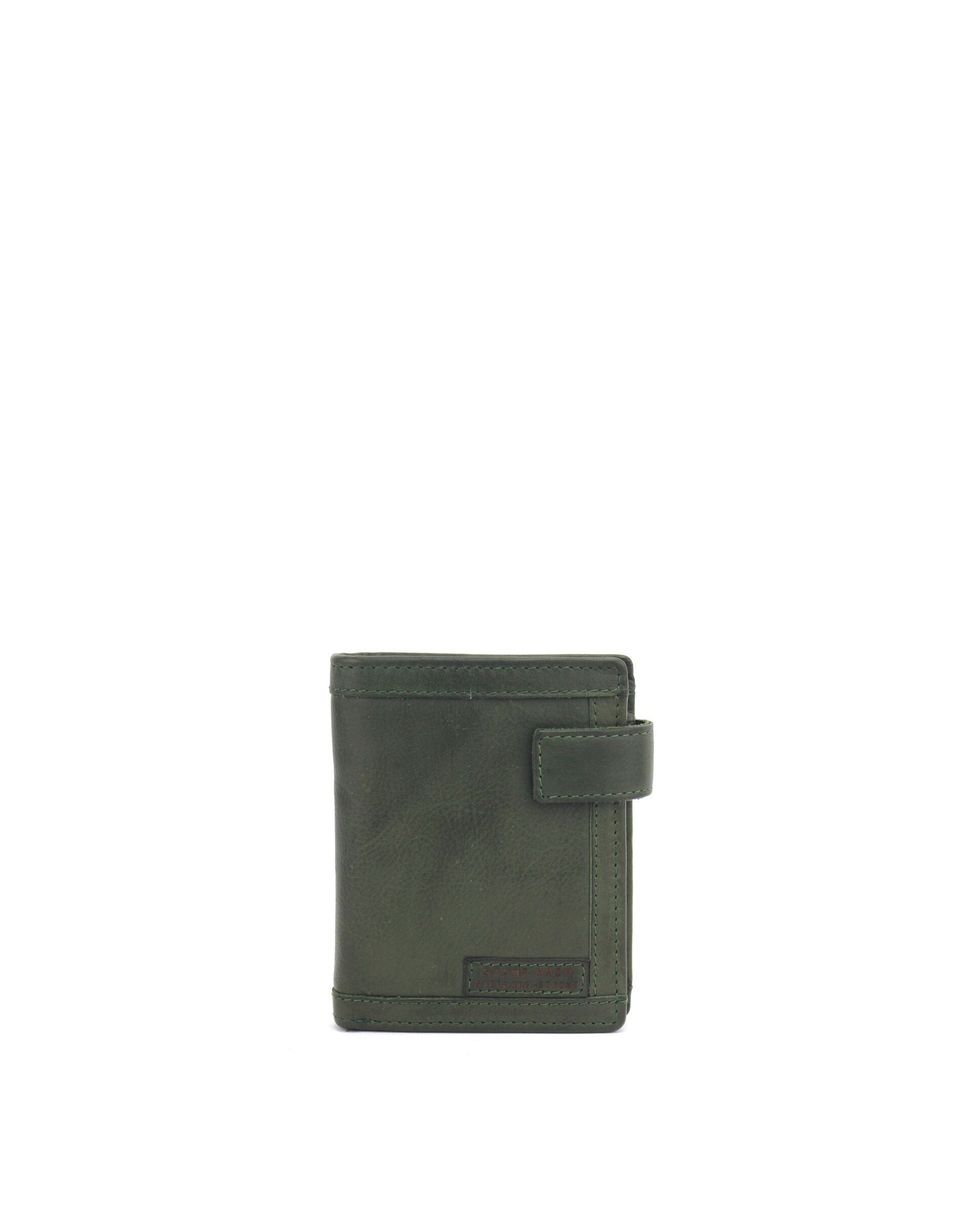 Portefeuille homme STAMP ST2298, cuir lavé, vert