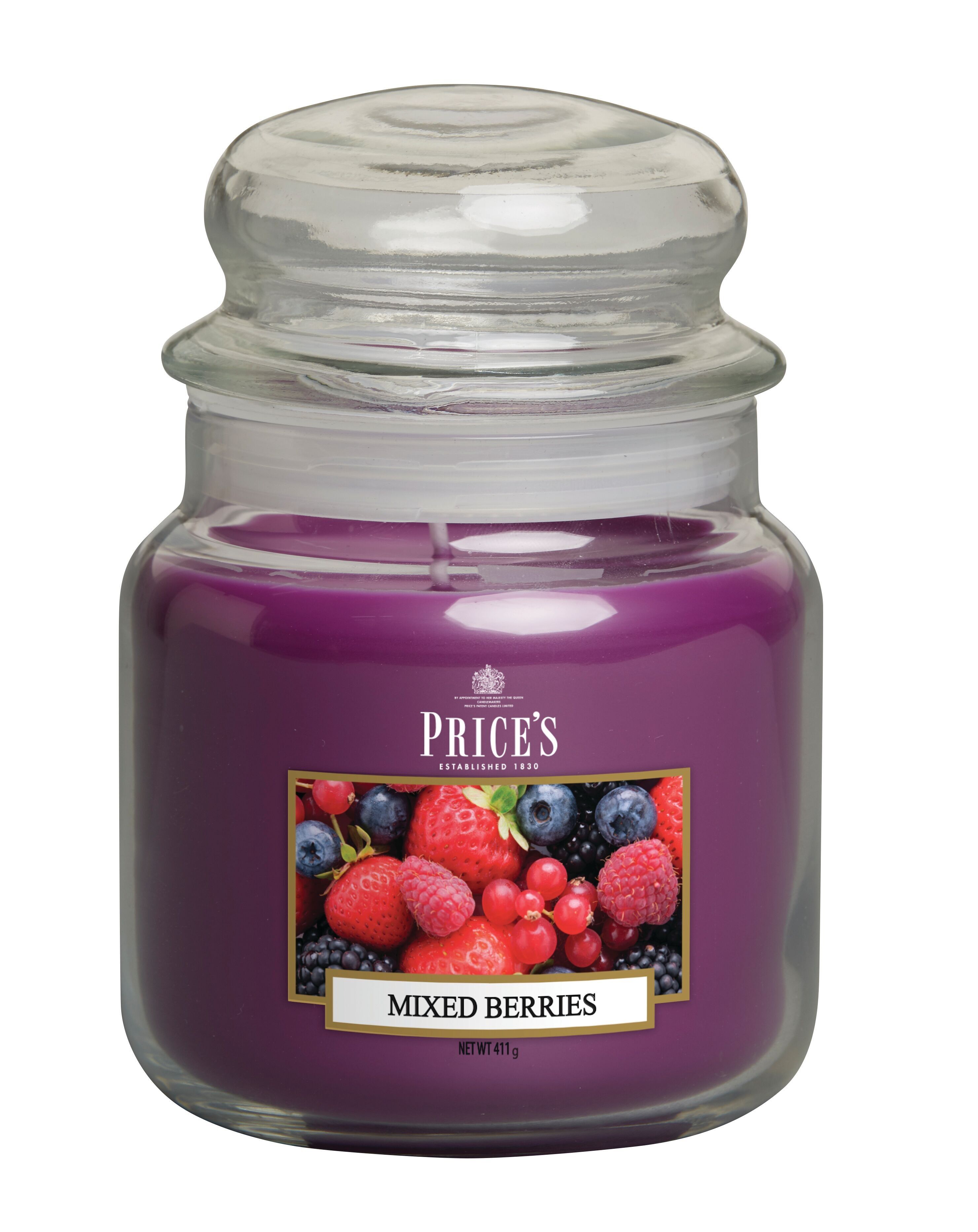 Mittlere Kerze im Glas, gemischte Beeren, 560107