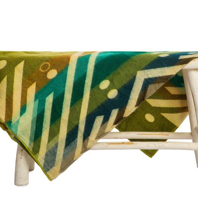 Mini | Alpaka Native Decke | Imbabura-Grün | 110 cm x 185 cm