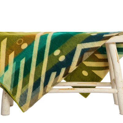 Mini | Alpaka Native Decke | Imbabura-Grün | 110 cm x 185 cm