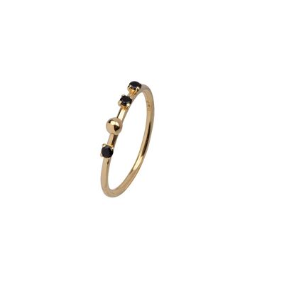 Bague spinelle noire Cosima