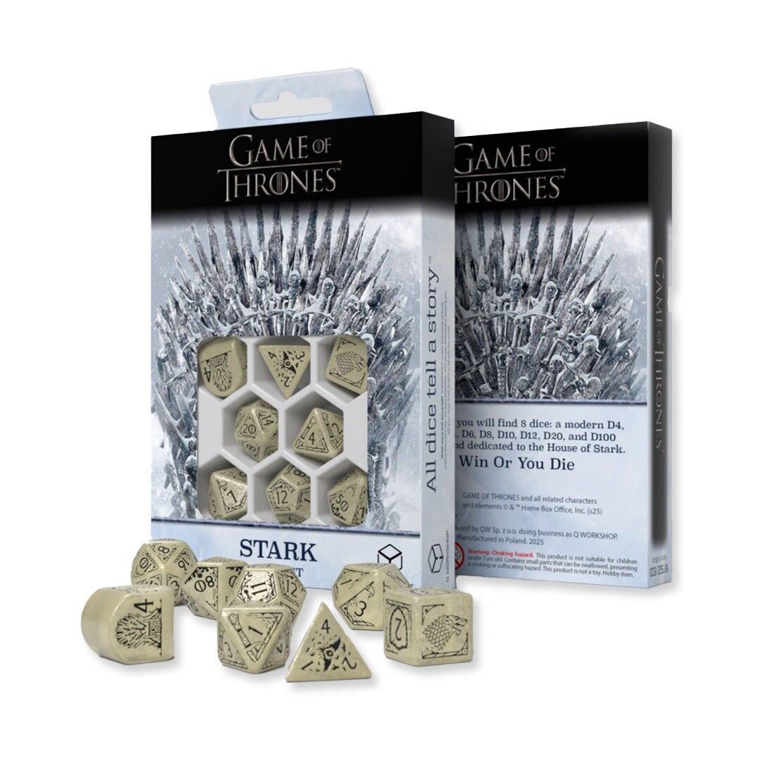 Game of Thrones.Set di dadi Stark Q-WORKSHOP