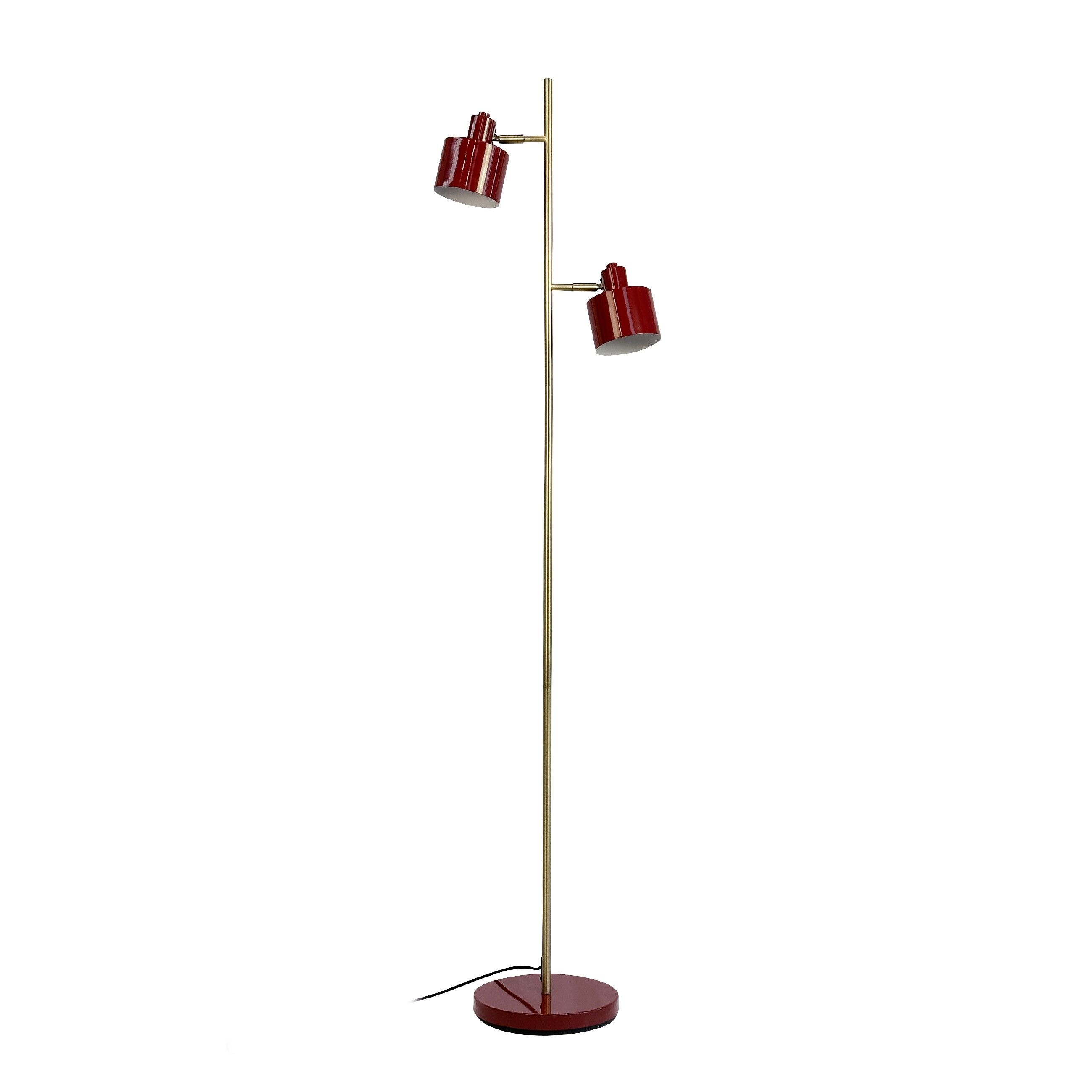 Ocean Dark red/ brass Floor lamp