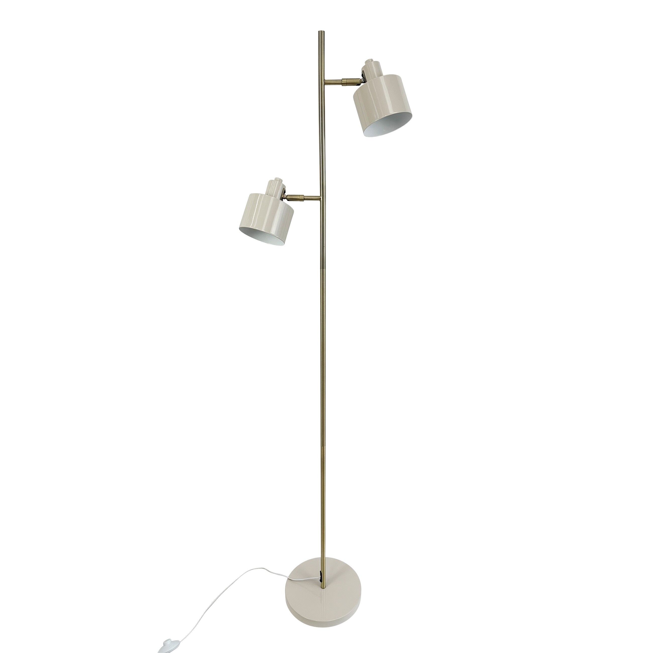 Ocean beige/ Brass Floor lamp