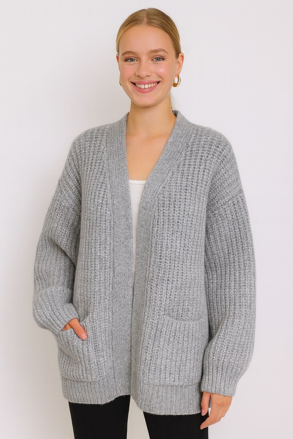 Cárdigan oversize con bolsillos AP139