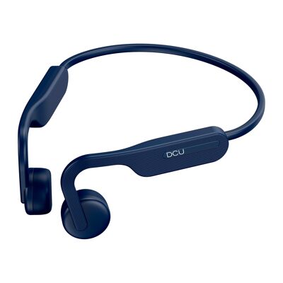 Blaue Open-Ear-Bluetooth-Kopfhörer mit Knochenleitung