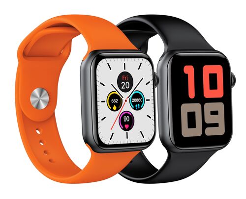 Smartwatch Colorful naranja + negro
