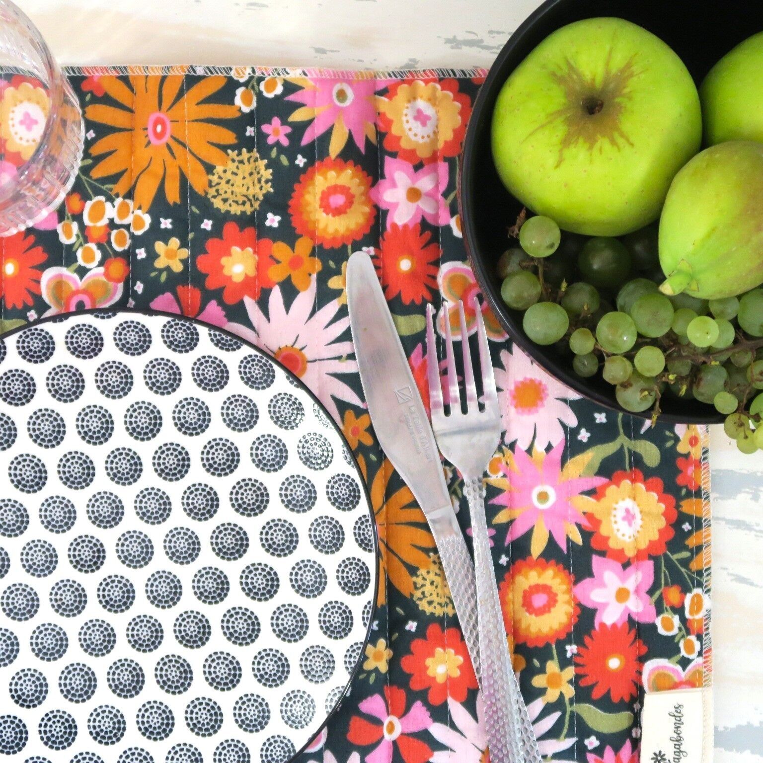 Quilted and reversible placemat - Childhood