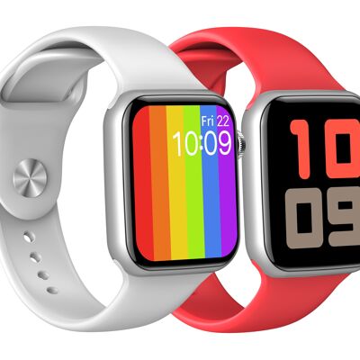 Smartwatch Colorful white + red