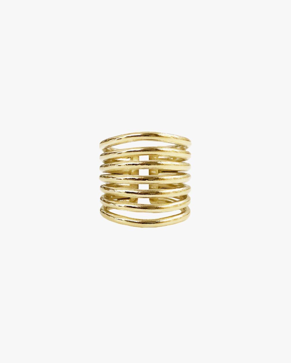 7 HOOPS GOLD RING