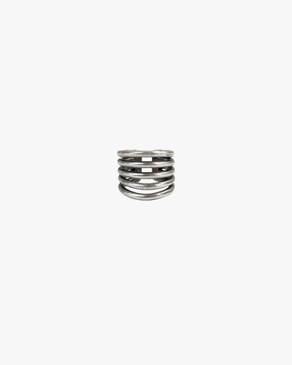 5 HOOPS SILVER KHALANX RING
