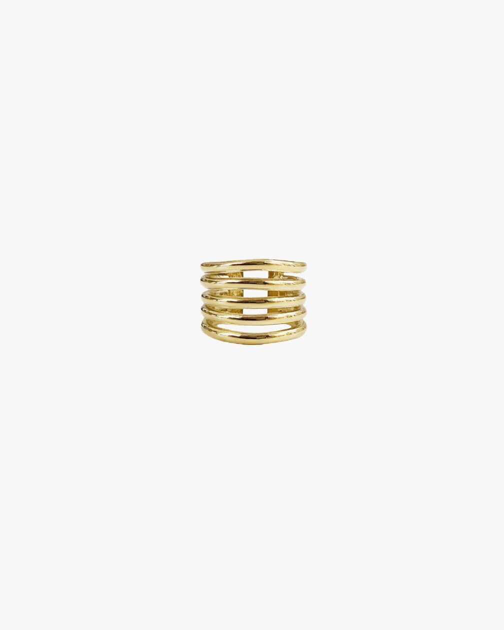 5 HOOPS GOLD KHALANX RING