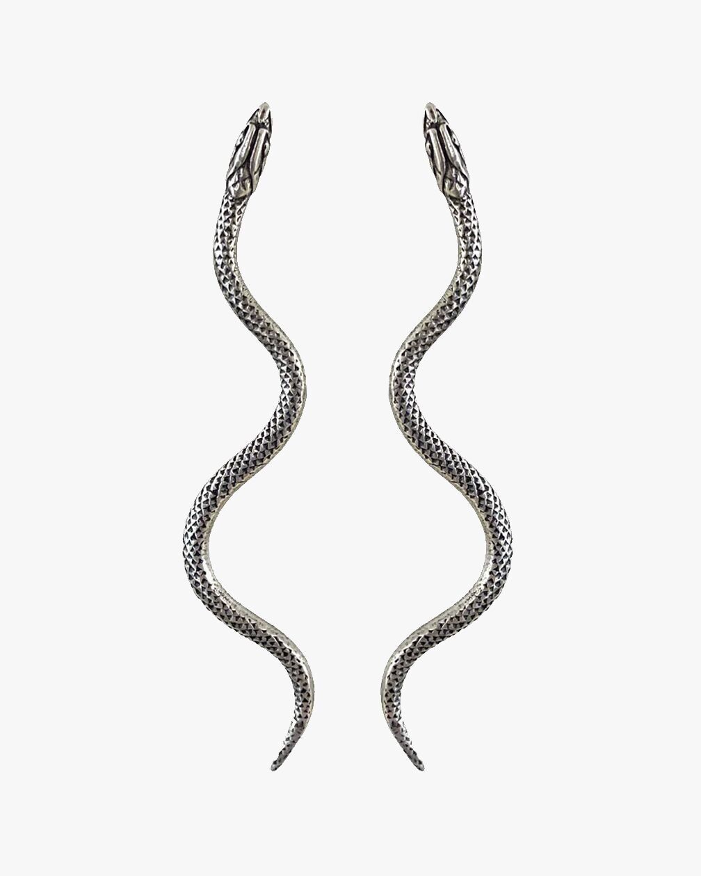 SILVER SNAKE EARRINGS