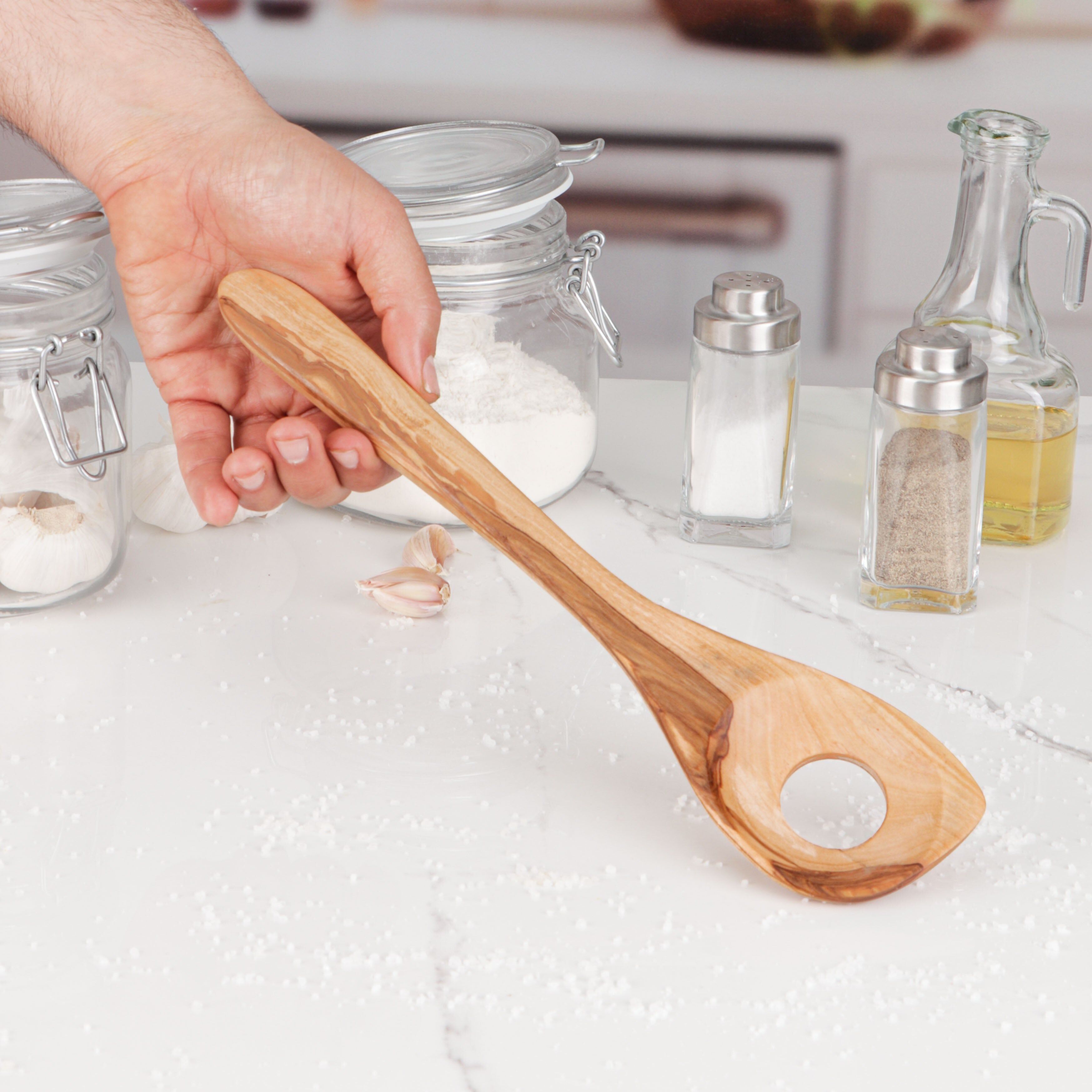 Risotto Spoon Handmade from Olive Wood – Unique Wooden Cooking Spoon
