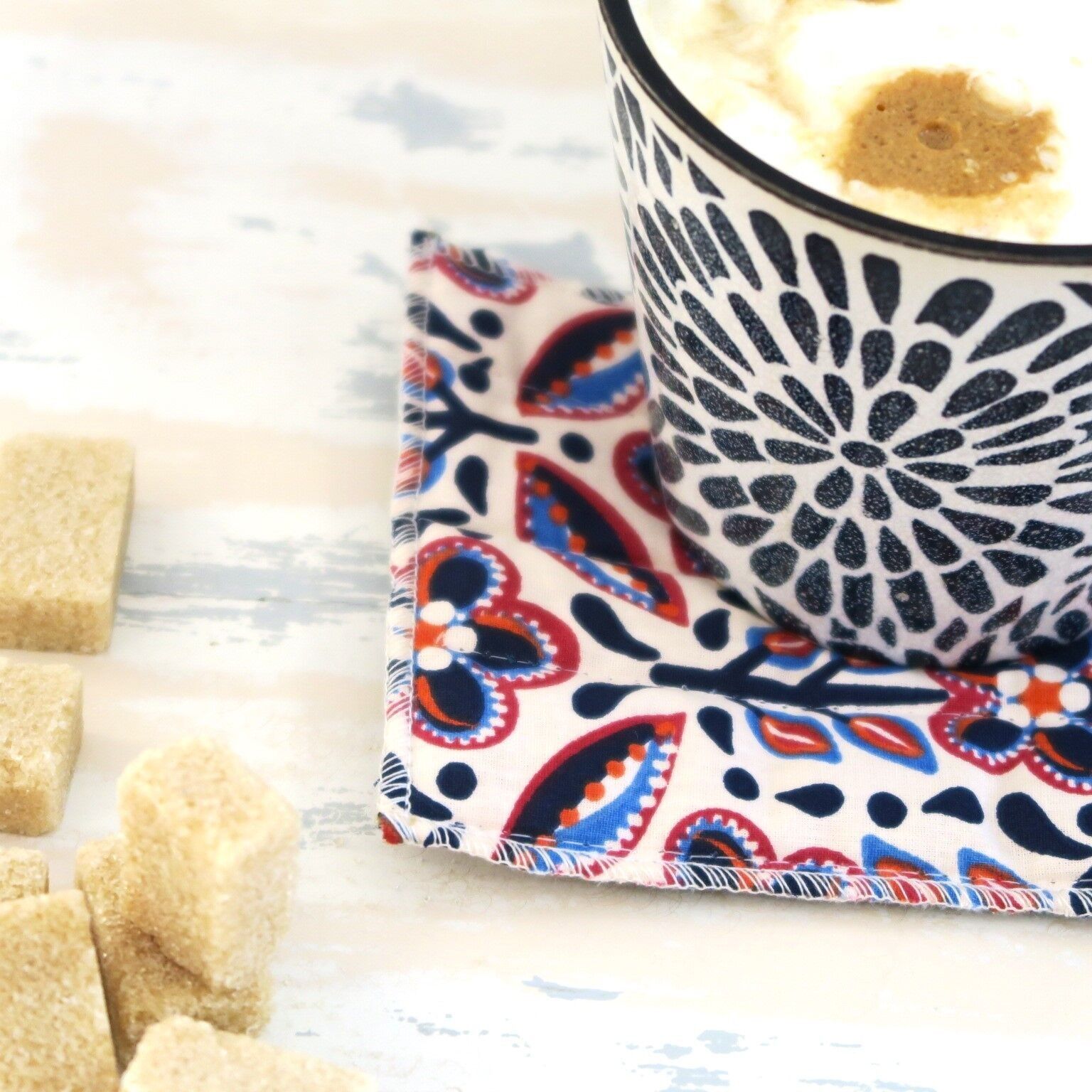 Gesteppte und wendbare Untersetzer (x4) - Jaklynn