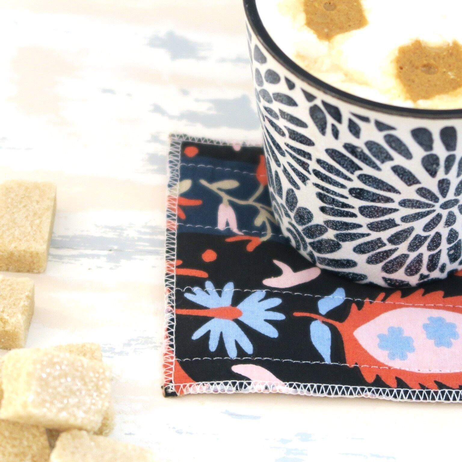 Gesteppte und wendbare Untersetzer (x4) - Alezia