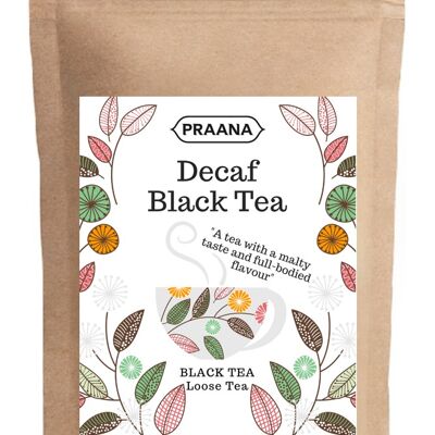 PRAANA TEA Decaffeinated Black Tea, Catering Pack, 500 g