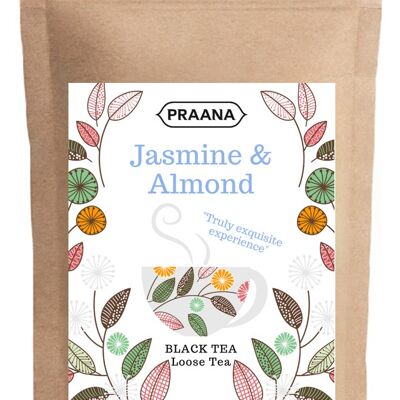 PRAANA TEA - Black Tea with Jasmine Buds and Almond Flavour- Catering Pack 500g