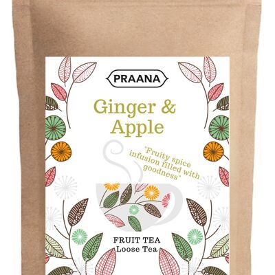 PRAANA TEA - Hot Ginger & Apple Fruit Tea - Catering Pack 500 g