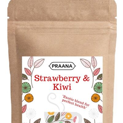 PRAANA TEA - Strawberry & Kiwi Fruit Tea - Catering Pack 500 g