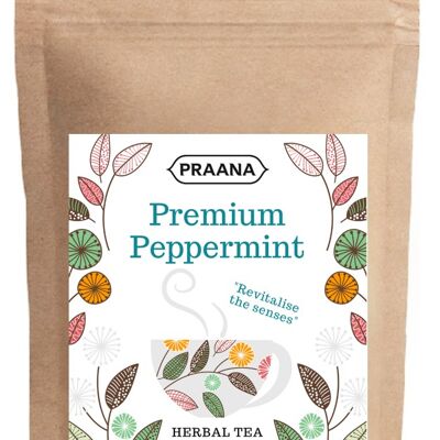 PRAANA TEA - Premium Peppermint 2nd Cut Leaf Herbal Tea - Catering Pack 500 g