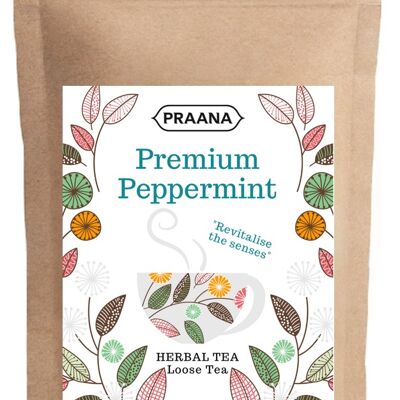 PRAANA TEA - Tisana Premium alla menta piperita 2a foglia tagliata - Confezione catering 500 g