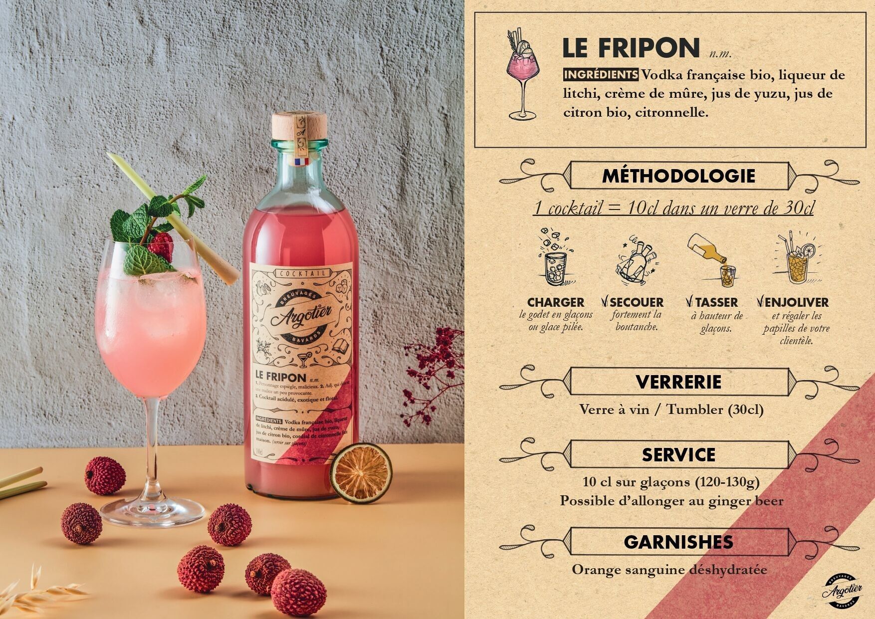 Cóctel artesanal listo para beber (VODKA) - LE FRIPON 5L