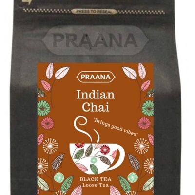 PRAANA TEA - Indian Chai Black Tea with Spices, 100 g