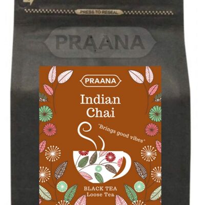TÈ PRAANA - Tè nero indiano Chai con spezie, 100 g