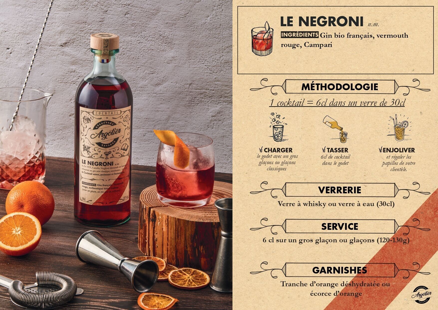 Cocktail artigianale pronto da bere (GIN) - LE NEGRONI 5L