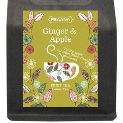 PRAANA TEA - Ginger and Apple Fruit Tea, 100 g