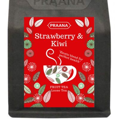 PRAANA TEA - Strawberry and Kiwi Fruit Tea -  100 g