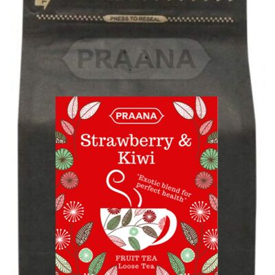 PRAANA TEA - Tè alla Fragola e Kiwi - 100 g
