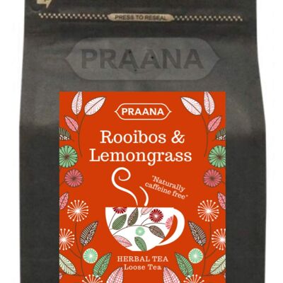 TÈ PRAANA - Tè sfuso alle erbe Rooibos e citronella - 100 g