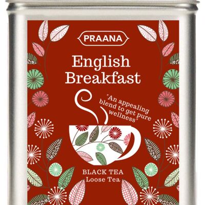 PRAANA TEA - English Breakfast Loose Tea- Gift Tin - 100g