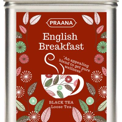 PRAANA TEA - Tè sfuso per colazione inglese - Latta regalo - 100g