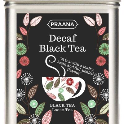 PRAANA TEA - Decaffeinated Black Tea - Gift Tin - 100g
