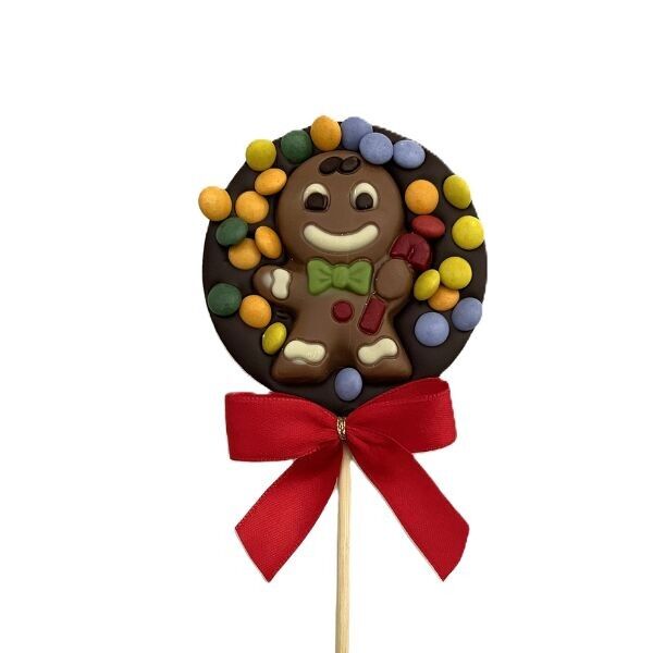 SMARTIES SCHWARZER LEBKUCHENMANN RUNDER LOLLIPOP - 50g