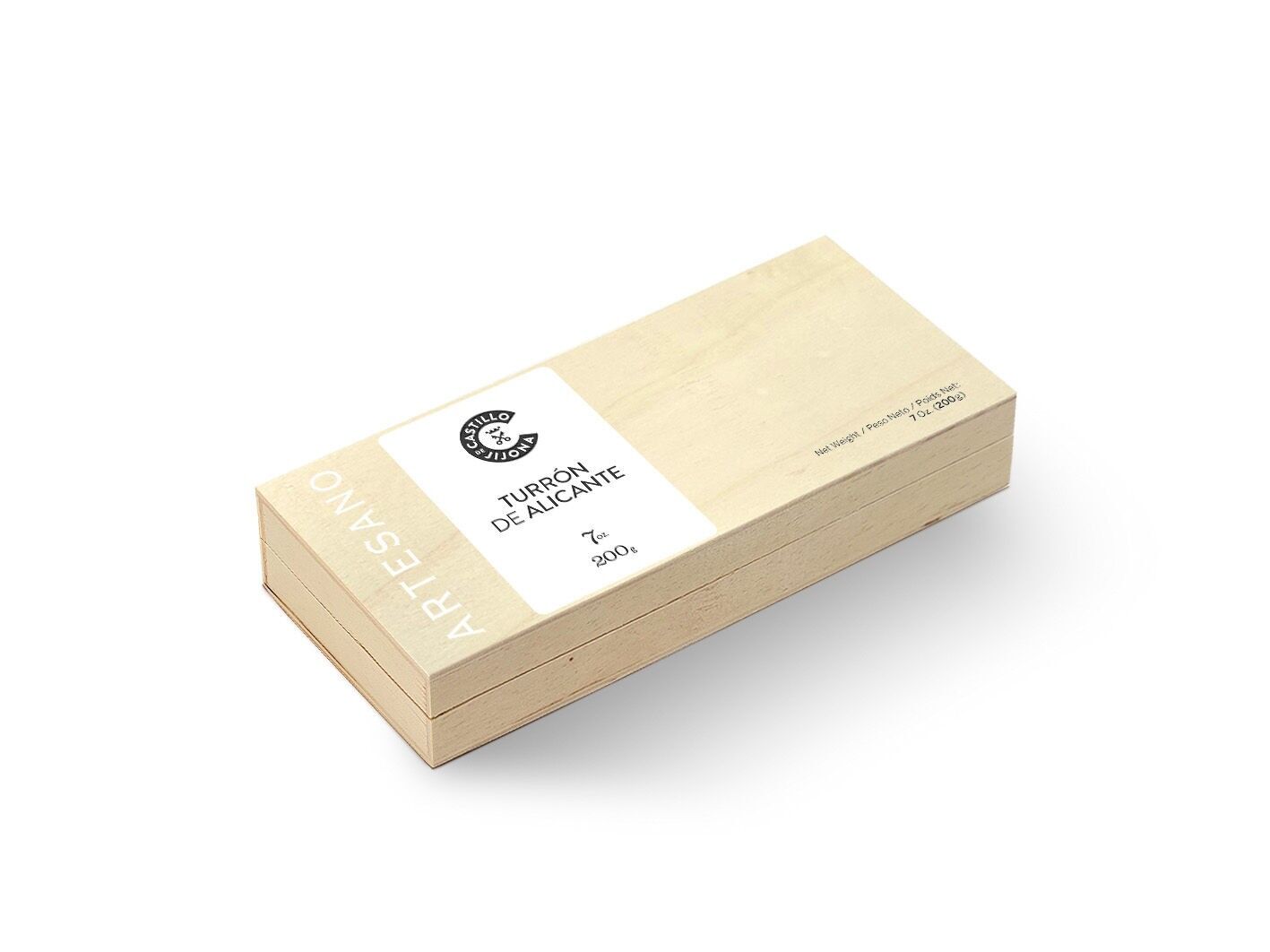 Turrón de Alicante Gourmet en Caja de Madera (200g)