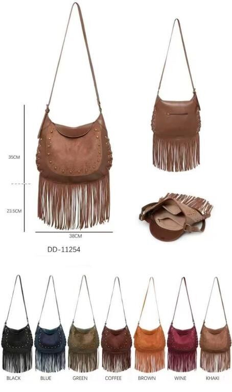 Western Synthetiktasche mit Fransen und Nieten B2B