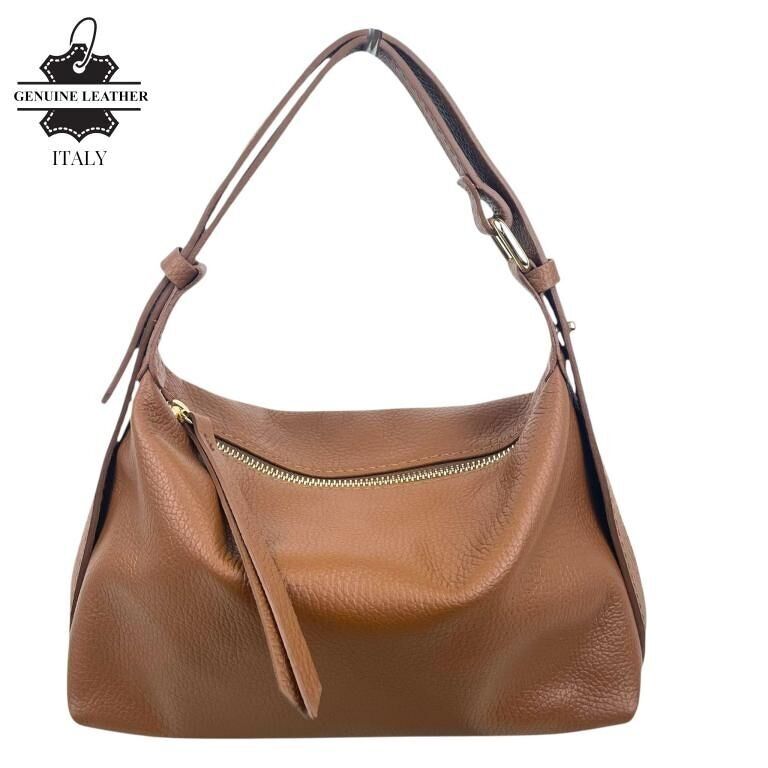 Damentasche aus italienischem Leder mit verstellbarem und mehrgeformtem Griff