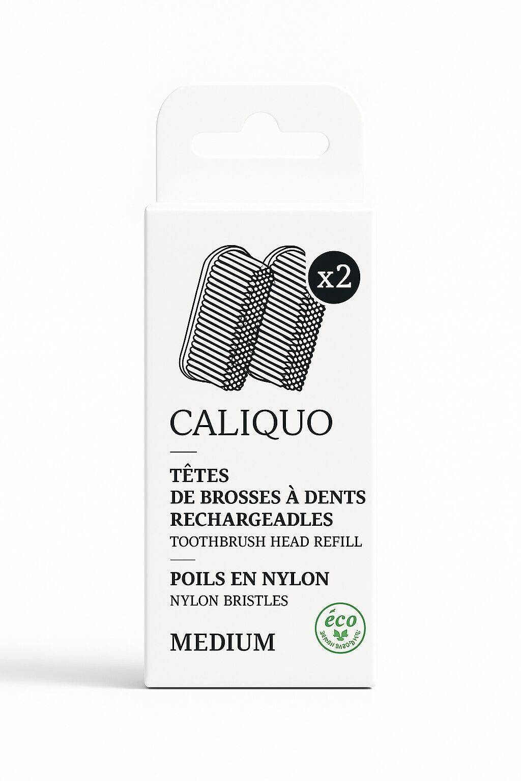 2 ricariche per spazzolino da denti Caliquo