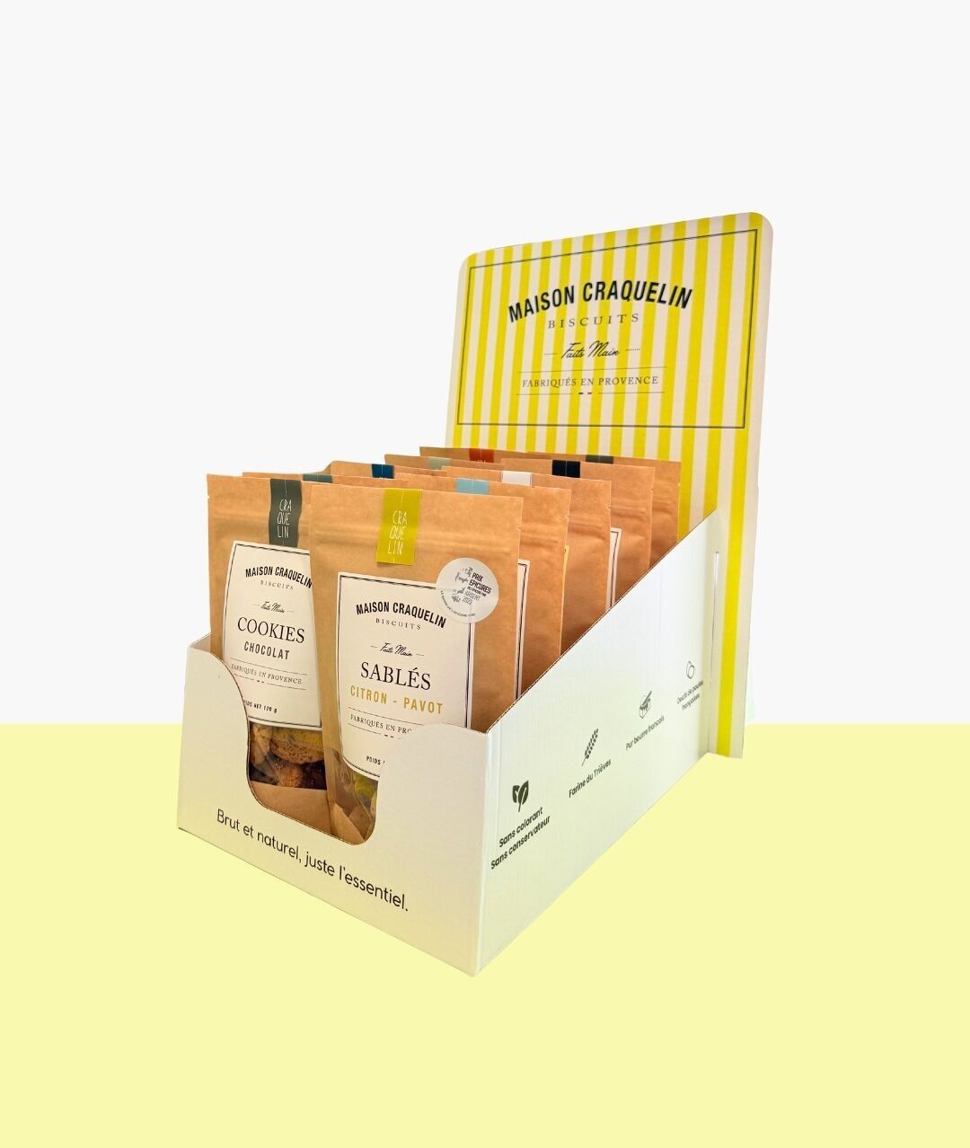 Biscotti - Pacchetto scoperta dolce, salato, dolce e salato (x4) + espositore omaggio