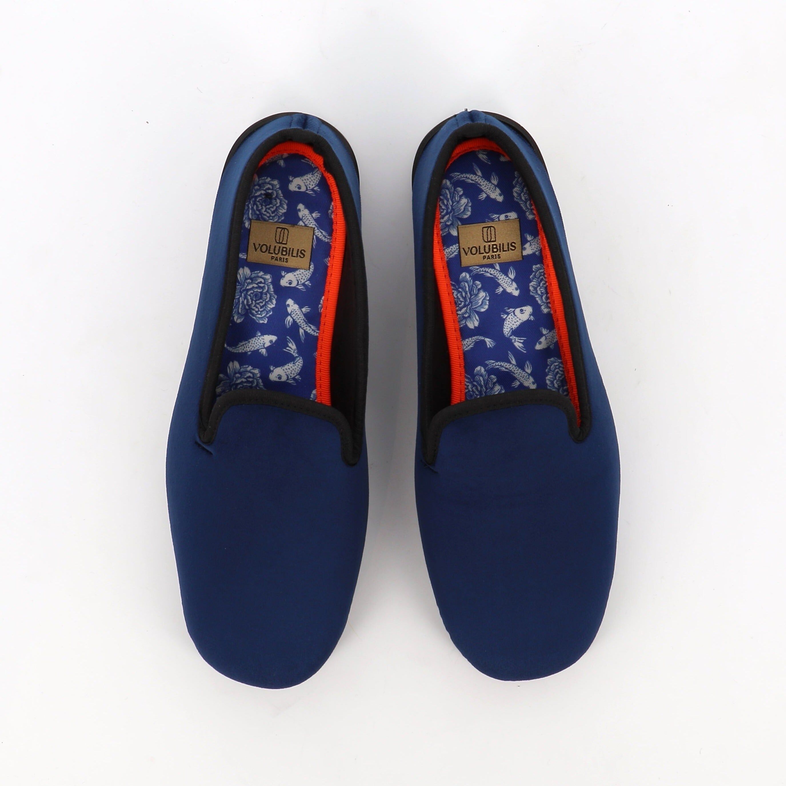LEO Slipper - Blauer Samt