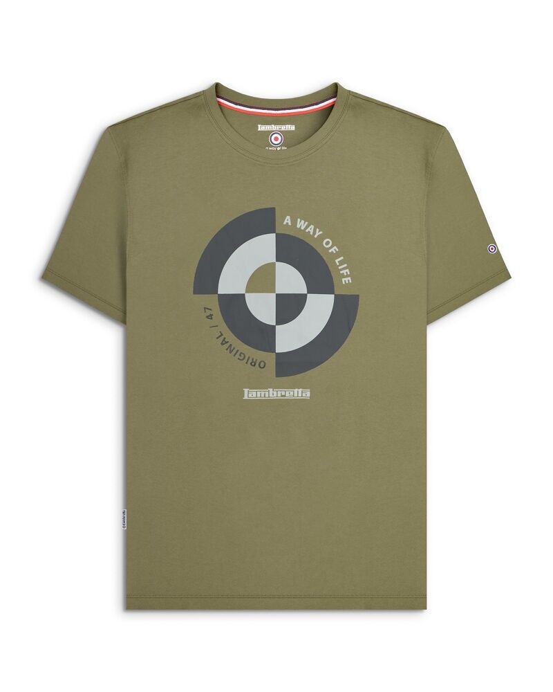 T-shirt Target Quadrant grand et grand, kaki